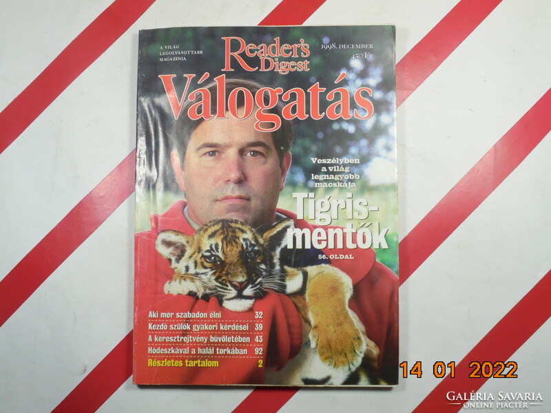 Old retro reader's digest selection newspaper magazine 1998. December - as a birthday present