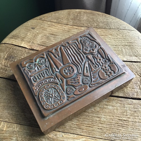Old applied arts copper box