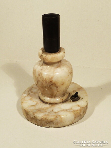 Carved stone lamp base