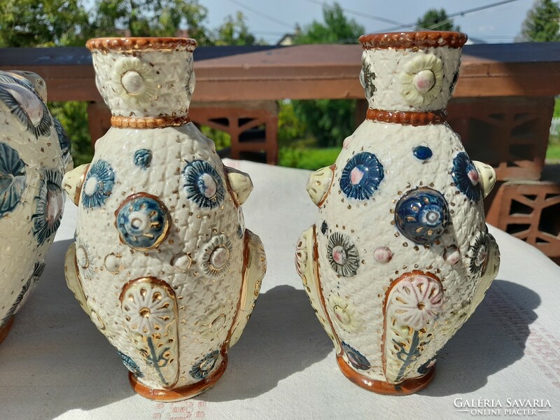 Historic porcelain faience set, Fischer or Zsolnay style
