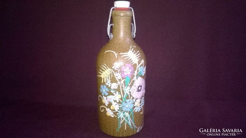 Buckled ceramic bottle 03.
