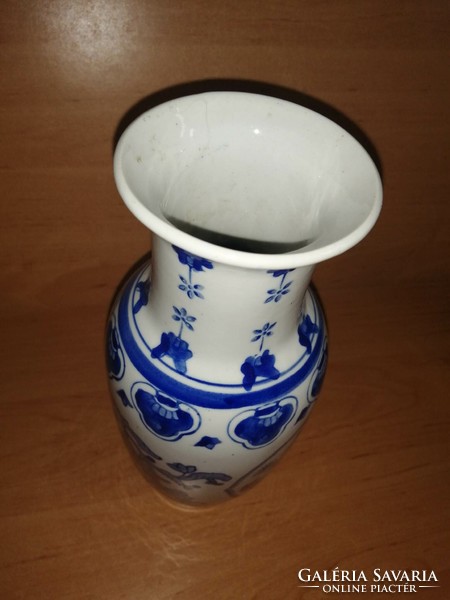Kék mintás porcelán váza 25 cm magas (4/d)