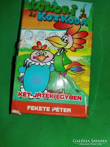 Retro Hungarian kukori and kotkoda fairy tale memory / Black Peter game with card box as shown in the pictures