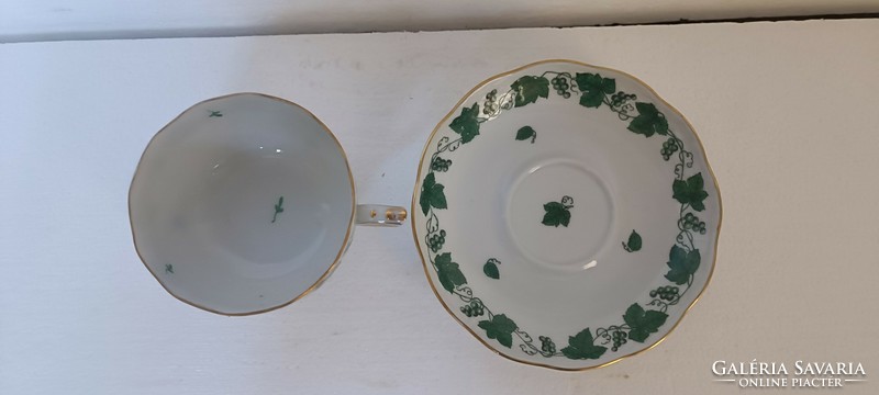 Herend parsley porcelain cup with gilded bottom