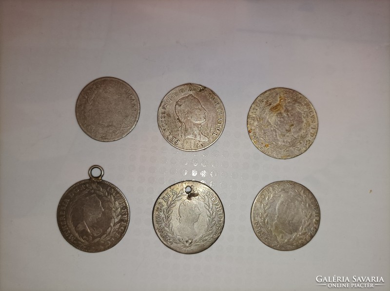 6 silver pennies in one