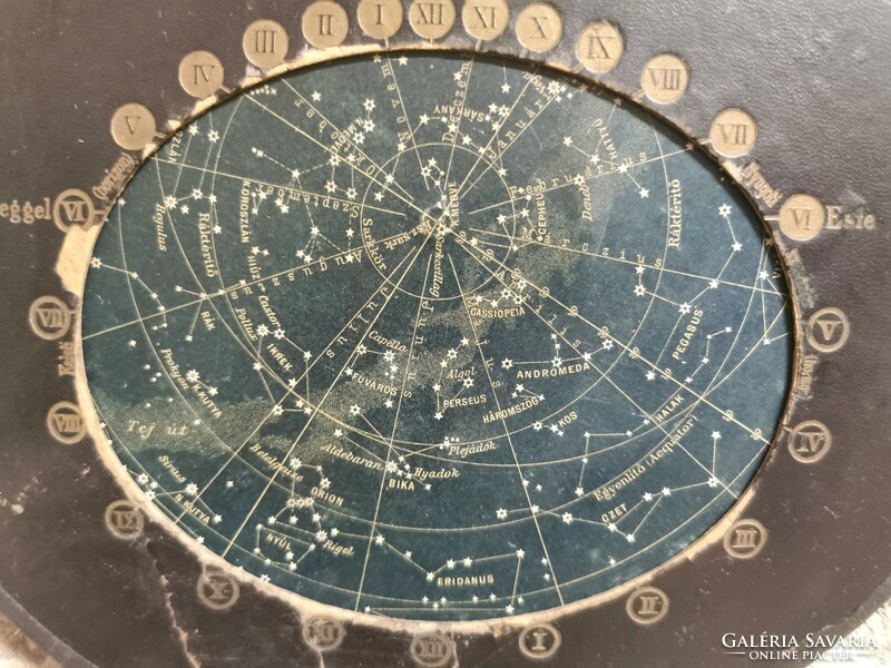 A csillagos ég Közép-Európa számára. Csillagtérkép 1904-ből. Térkép. Unikális darab!