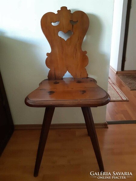 Folk chair, with carved back, xx. First half of the century