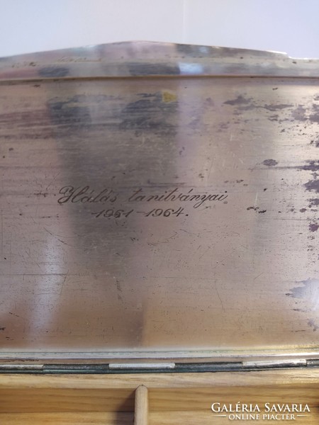 Antique metal box parliament with engraving