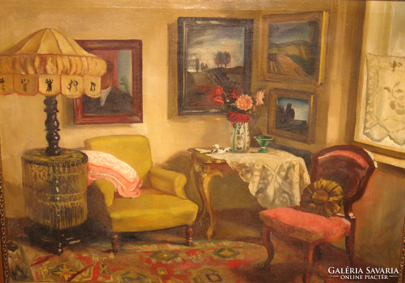 Wonderful, guaranteed original János Apatfalvi czene / 1904-1984/ interior