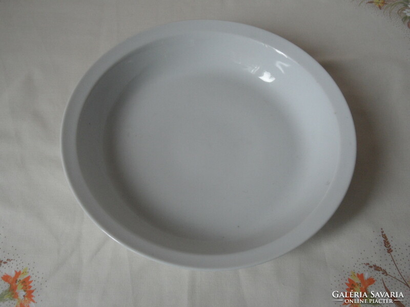 Fehér porcelán menza főzelékes tányér, tál ( 5 db. )