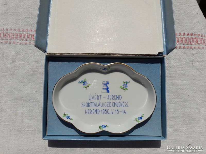 Herend porcelain tumbler 1950. Memorial bowl in original box