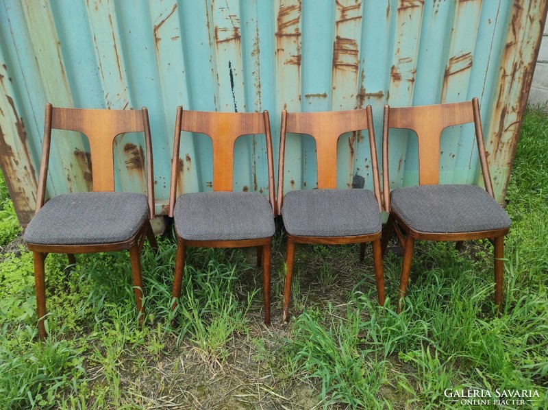 For sale 4 x mier topolcany Czech Czechoslovakia retro dining chair mid century