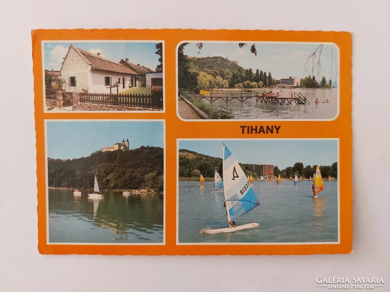Régi képeslap 1985 Tihany retro fotó levelezőlap
