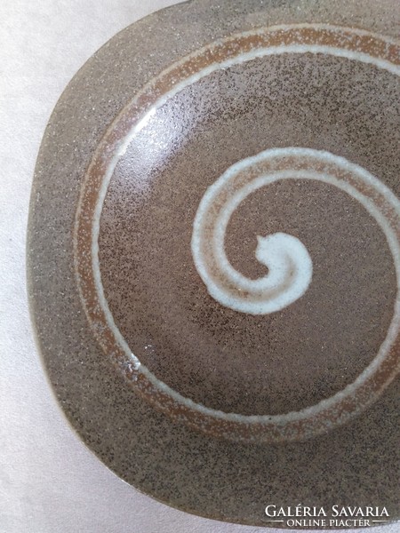 Japanese porcelain plate, table offering - with stone effect