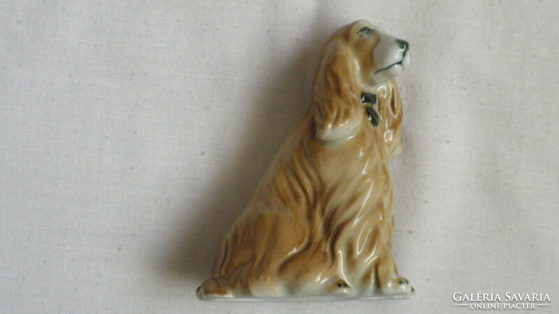 Zsolnay dog, guard spaniel, 11 cm