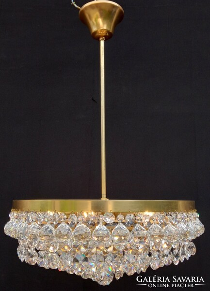 Crystal chandelier with swarovski ball pendants