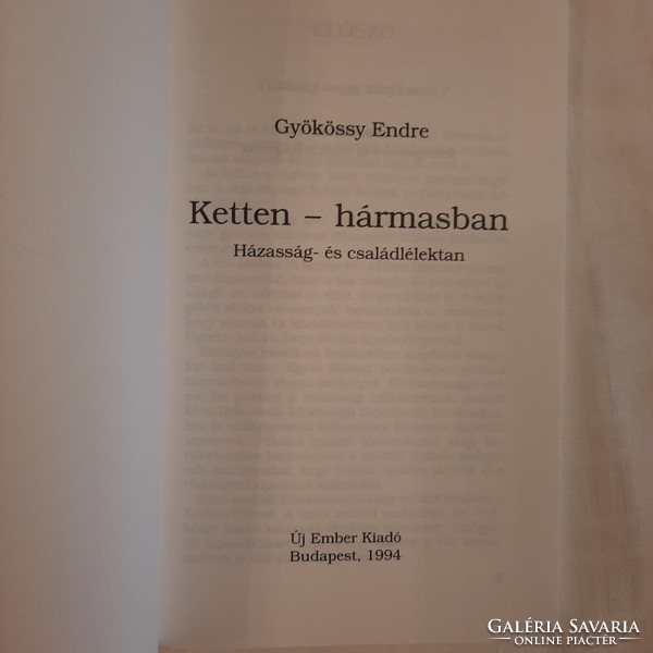 Endre Gyökössy: a new person in twos and threes, published in 1994