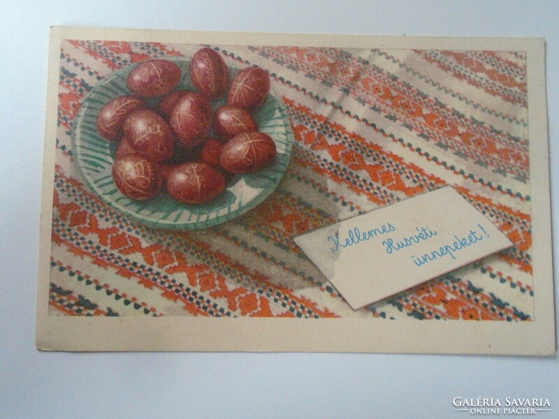 D195653 Húsvéti   képeslap -  1956