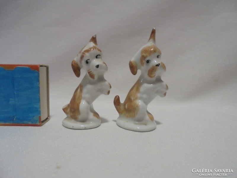 Bp. Aquincum dog figure, nipp - two pieces together