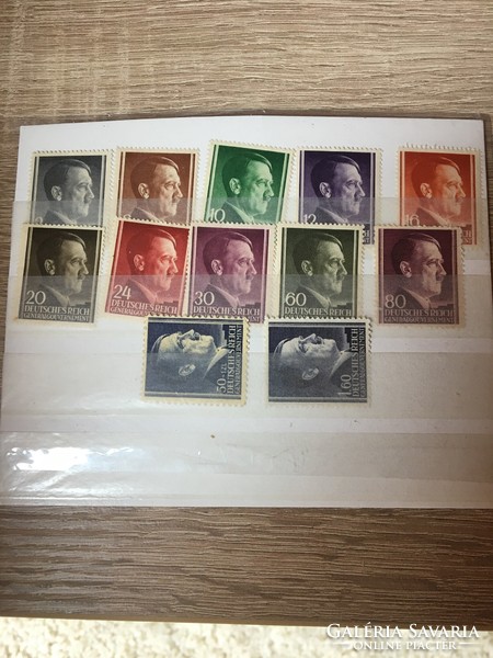 Hitler stamp/set of 12 postal items pure deutsches reich