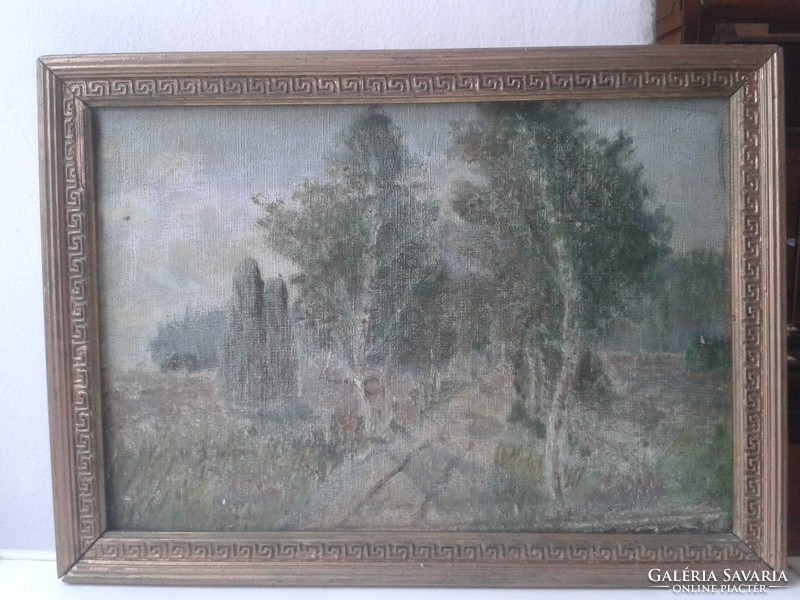 Laminated on antique oil / canvas in the condition shown in the pictures