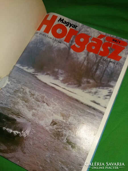 1990. Magyar horgász illustrated monthly magazine full season bound in a book according to the pictures
