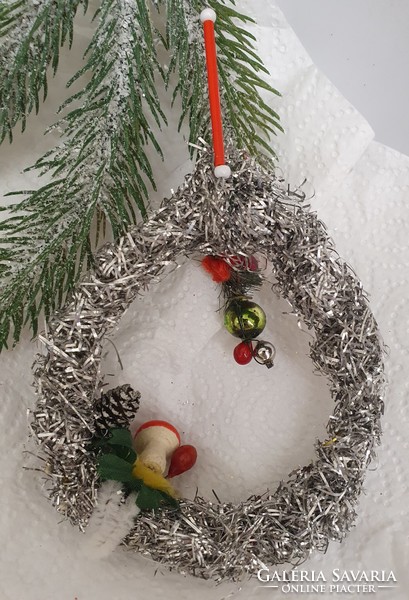 Silver drop Christmas tree decoration,