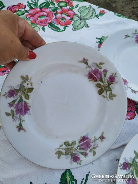 Porcelain pink flat plate 5 pieces for sale!