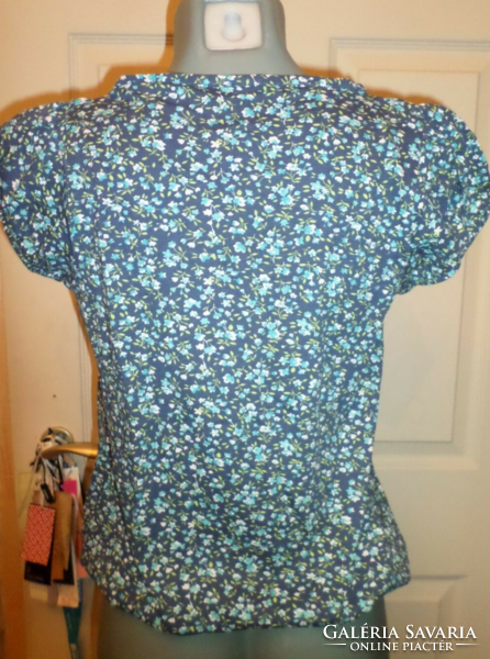 Blue floral small flower 38 women's top