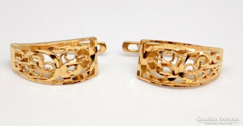 Red gold pierced earrings (zal-au115986)