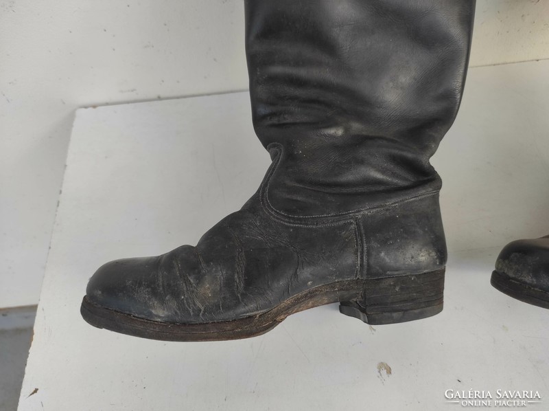 Antique leather women's boots in worn condition for decoration 862 7421