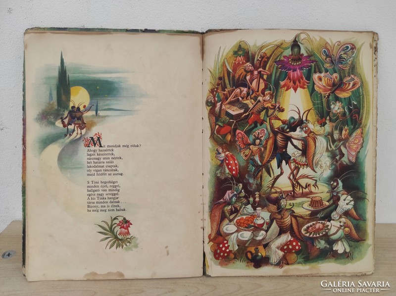 Antik mese könyv mesekönyv gyermek irodalom Tücsök Tóni 884 7454