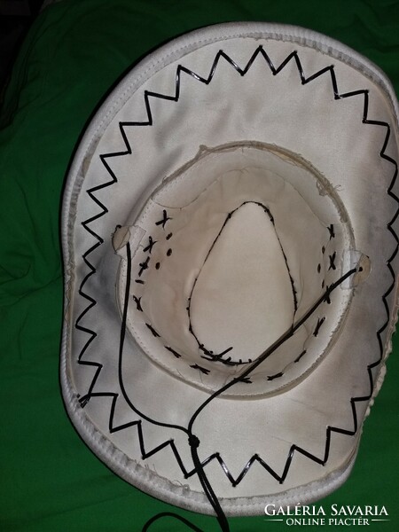 Retro western - leather wild west cowboy hat in good condition according to the pictures 1