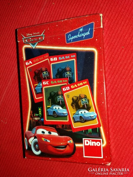Retro dino - disney - pixar - verdák quartet car story game with card box according to the pictures