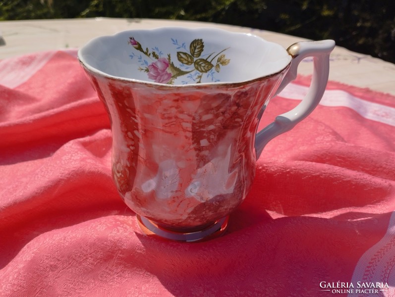 Beautiful Polish porcelain cup and glass