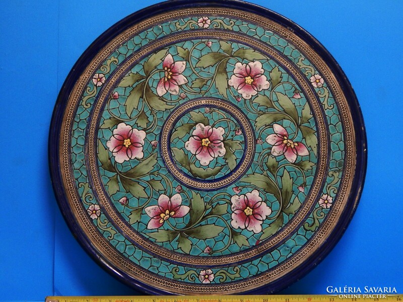 Ignác Fischer manufactory bpest, rare plate-cake plate, in excellent condition, approx. 1890