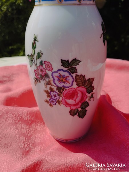 Beautiful porcelain vase with a rose pattern