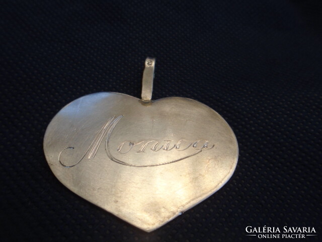 Special huge marked silver large heart pendant 100% goldsmith work 835 silver more than 10 grams