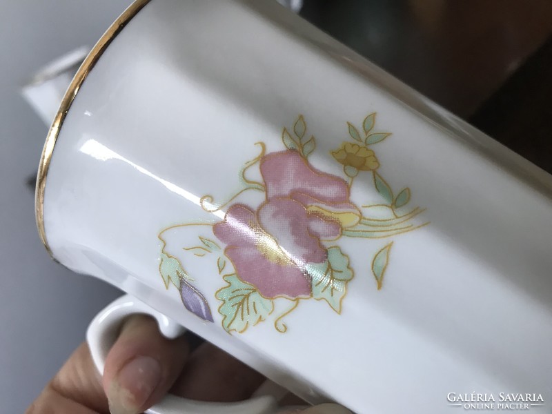 6 db retro fine Porcelain vintage teás csésze virág mintával