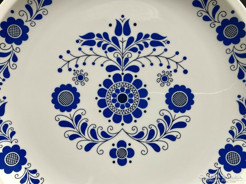 Alföldi 3 display wall plates folk decorative plates blue red