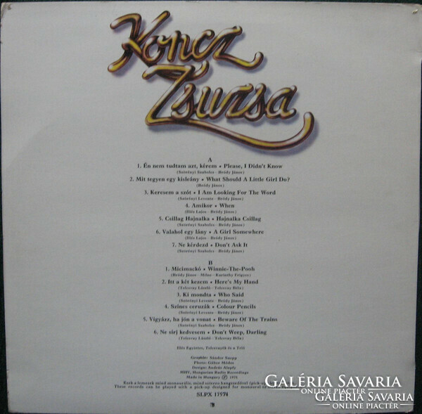Koncz Zsuzsa – Aranyalbum (1967–1973) LP bakelit lemez