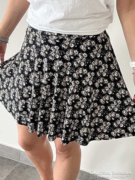 Fb sister elastic waist floral mini skirt