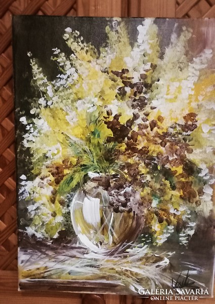 "Nyári csokor".Festmény vászonra 30 x40cm