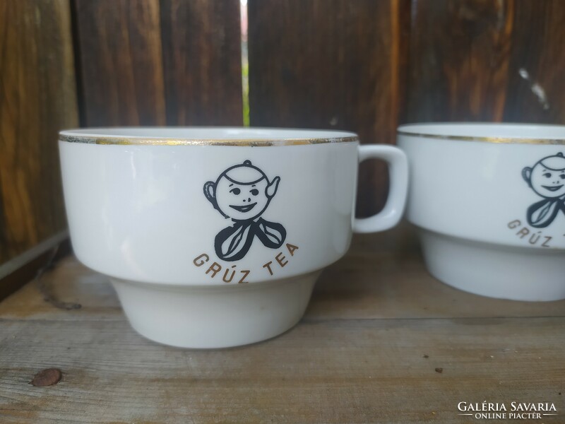 Hollôházi Georgian tea labeled tea mugs