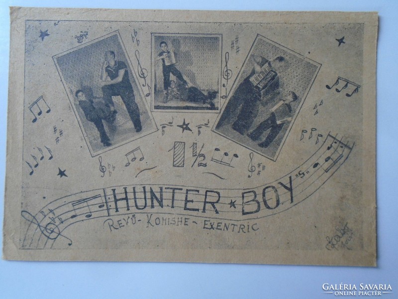 D195726 hunter boy - magazine - komische - eccentric postcard size print