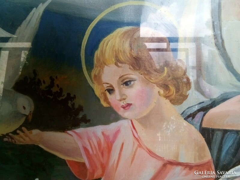 Antik régi szentkép festmény