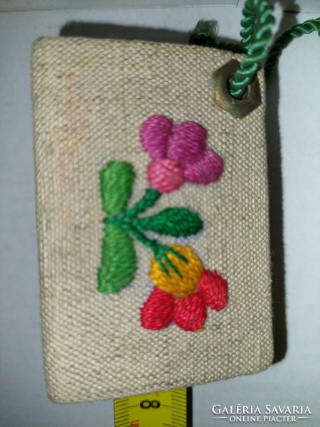 Old embroidered match holder