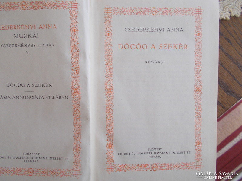 Szederkényi Anna 4 kötet 1929.