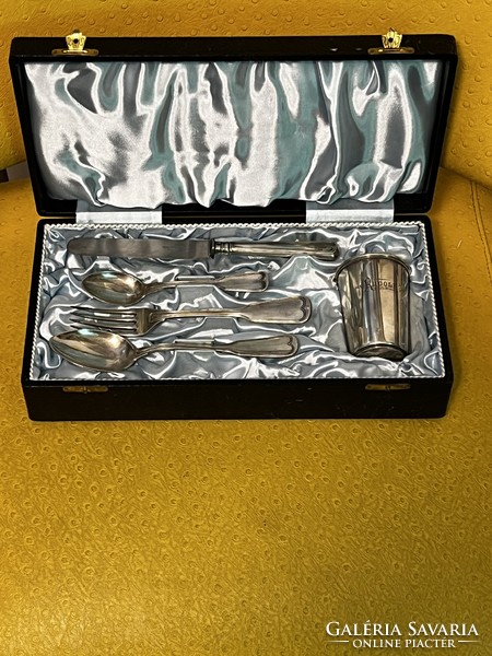 Silver travel set in original box - klinkosch