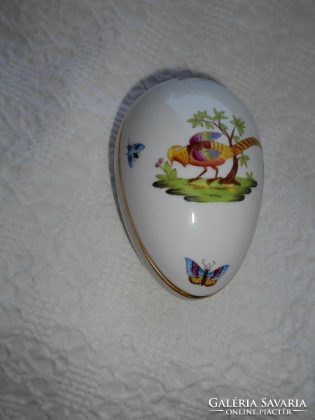 Herend jewelry holder porcelain egg- pheasant motif